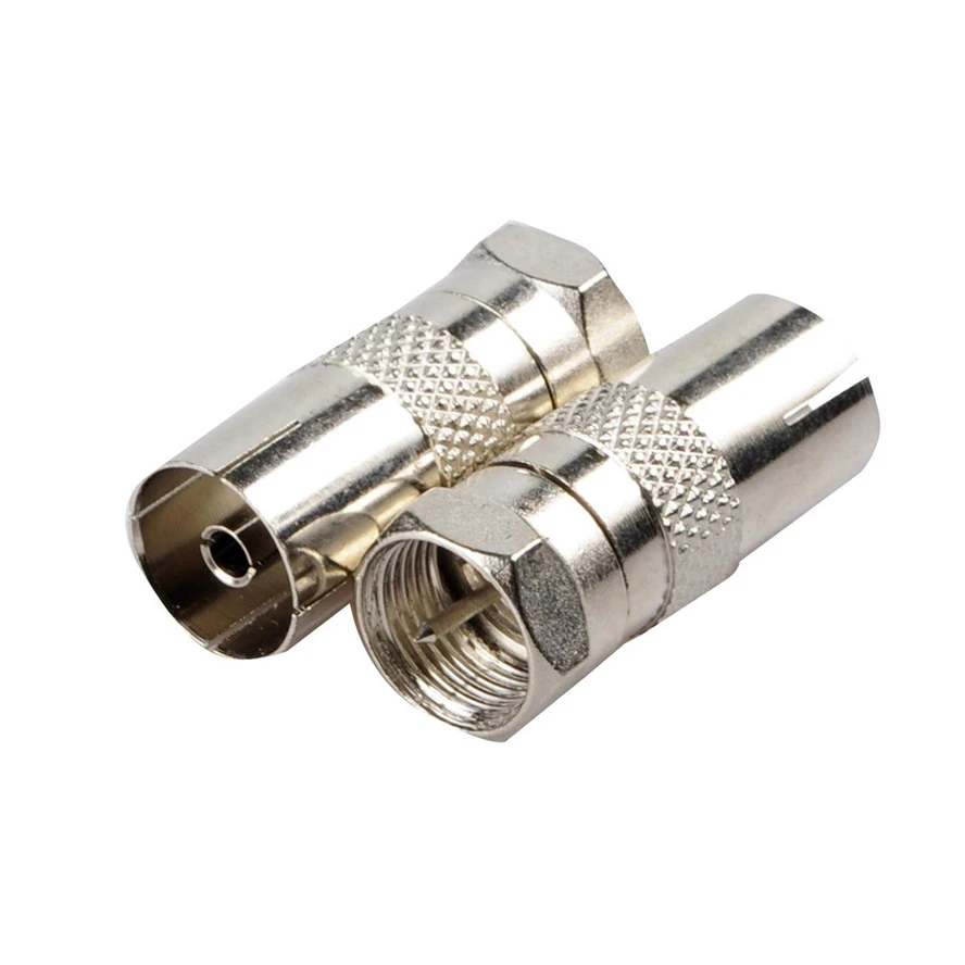 Conector tipo F, tipo F macho a TV PAL hembra, conector de antena coaxial, adaptador RF, CTAV acoplador, enchufe de tornillo, 10 Uds.|connector male|male connectormale -