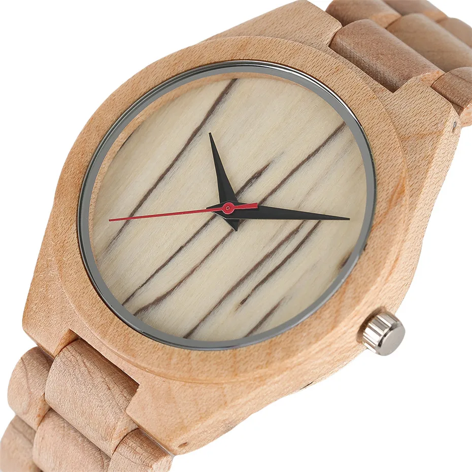 

Mens Watches Nature Bamboo Wooden Quartz Wrist Watch Man Casual Line Design Bracelet Clasp Fashion Male Clock Christmas Gifts