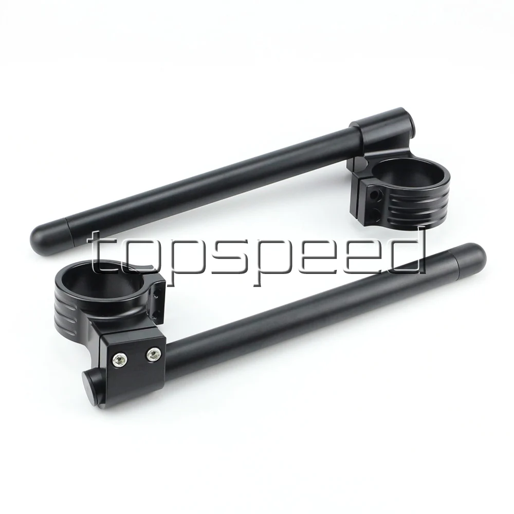 

51MM Black Motorcycle CNC High Lift Adjustable Clip Ons On Handle Bar Handlebar