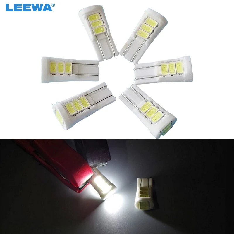 

LEEWA 4 шт. супер белый 194 168 W5W T10 керамический 5730 8SMD 2 Вт клиновидсветильник боковой номерной знак лампа DC12V # CA4577