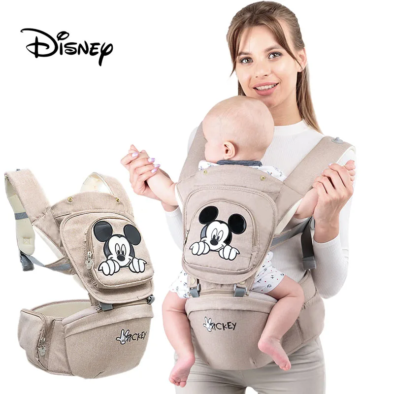

Disney Ergonomic Baby Carrier Infant Baby Hipseat Carrier Front Facing Ergonomic Kangaroo Baby Wrap Sling for Baby Travel 0-36M
