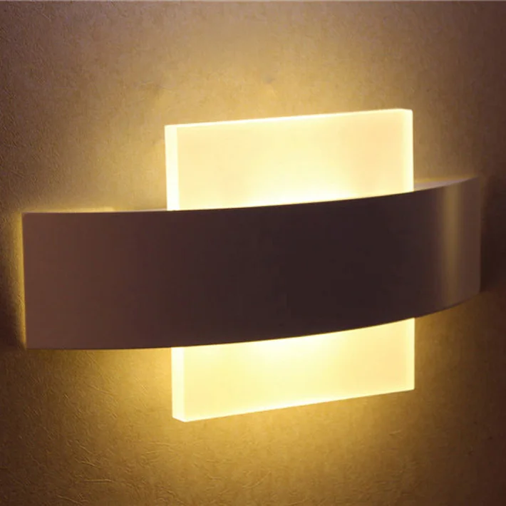 

modern LED wall sconce LED living room foyer bedroom bathroom wall light round square LED wall lamp
