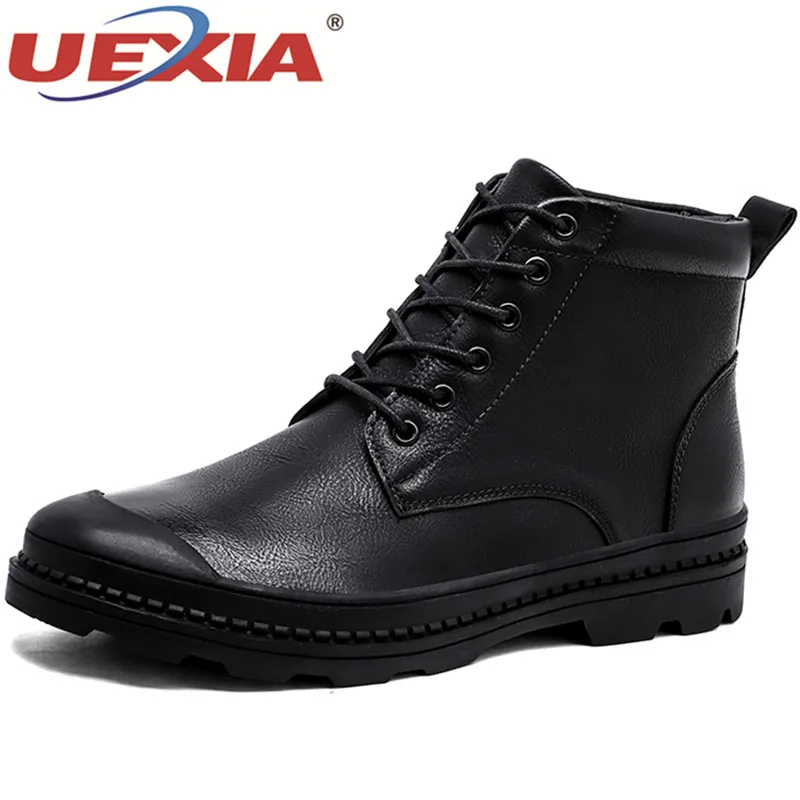 

UEXIA New Arrival High Top Cotton Shoes Snow Boots Warm Winter Boots Slip-On Shoes Men Boots Botas Hombre Footwear Moccasins