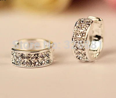 No Pierced Ears Ear Clips Clip Ring Comfortable On Silver No Pierced Ears Ear Clips Clip Ring Comfortable On Silver Huggie Crystal Earrings Uni Brincos In From Jewelry Accessories