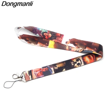 

P2946 Dongmanli Wholesale 24pcs/lot Movie Leon Badge Lanyard for Keys ID Holders Mobile Phone Neck Straps keychain Key Holders