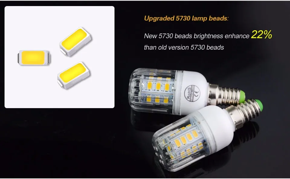 E27 E14 5730 SMD светодиодный светильник 220V кукурузы лампа светильник 24 30 42 64 80 89 108 светодиодный s излучения крышка лампада освещение светодиодными свечами