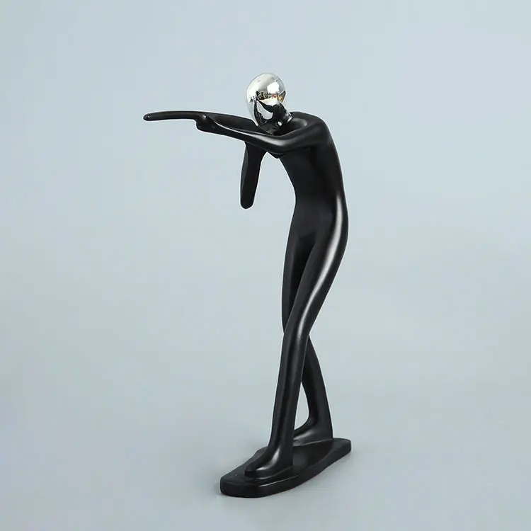 Ремесла современная абстрактная скульптура спортивная стрельба спортсмена стрелок фигурка модель статуя художественная резьба смола