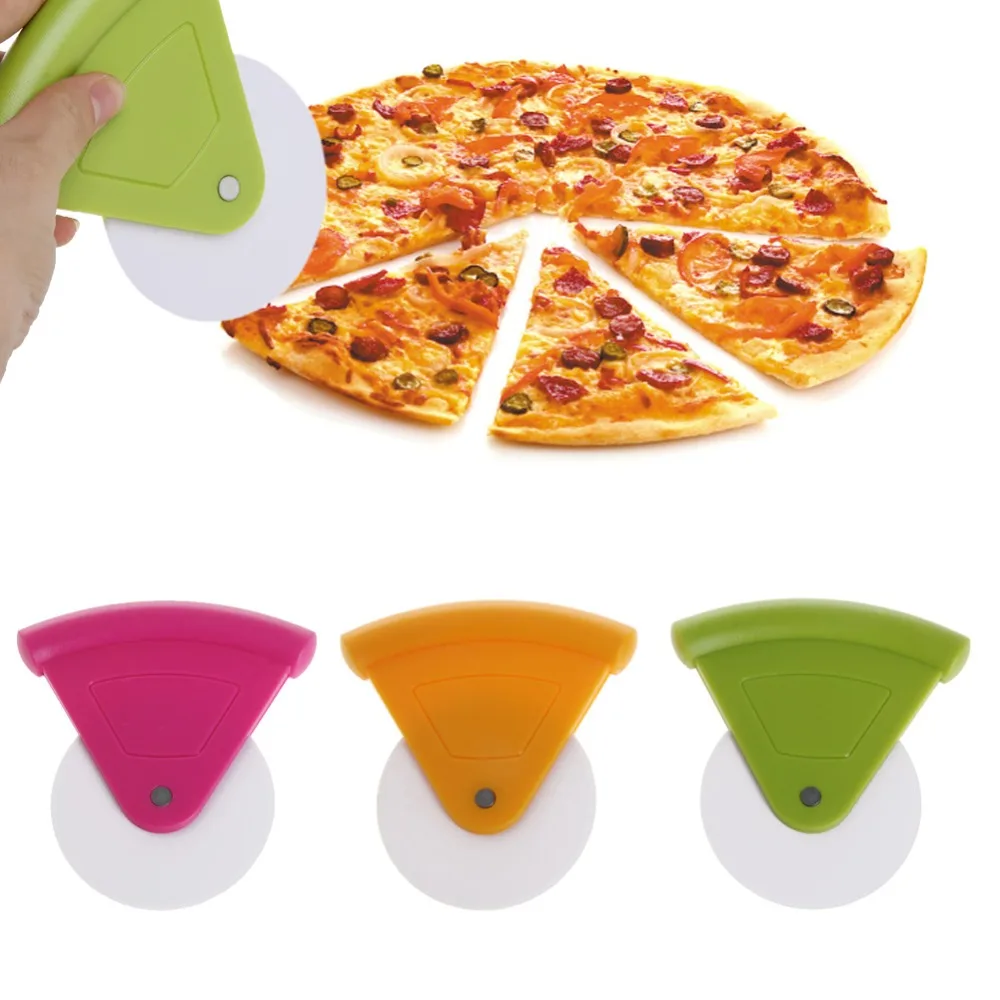 WOFO Plastic Pizza Cutter Multifunctional Round Blade Slicer Cake Knife Cutting Utensils for DIY
