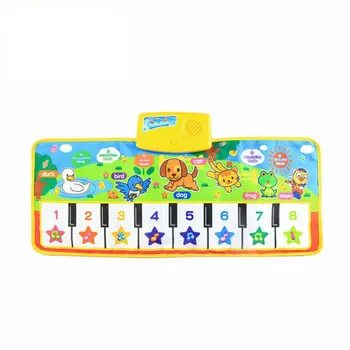 

Baby Piano Music Play Mat Animal Sounds Musical Keyboard Crawling Blanket Kids Gift Educational Carpet Electronic Toys for Kids