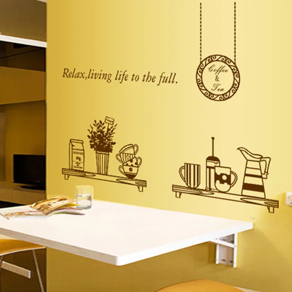 removable diy kitchen decor coffee house cup decals vinyl wall stickerchina mainland - Diy Kitchen Decor removable diy kitchen decor coffee house cup decals vinyl wall stickerchina mainland - Diy Kitchen Decor