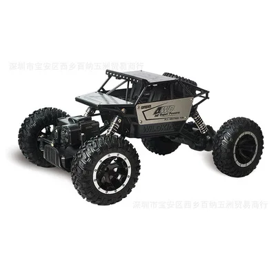 2,4G 1:18 4WD пульт дистанционного управления RC Рок Гусеничный автомобиль 2199 машины на радиоуправлении Bigfoot металлический сплав радиоуправляемая модель автомобиля, игрушки в подарок - Цвет: Серый