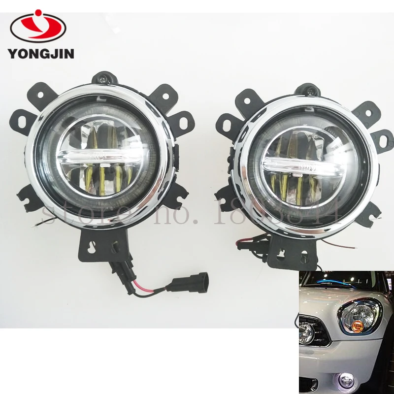 Набор светодиодных дневных ходовых ДХО противотуманных фар Halo Ring для Mini Cooper F56 F55