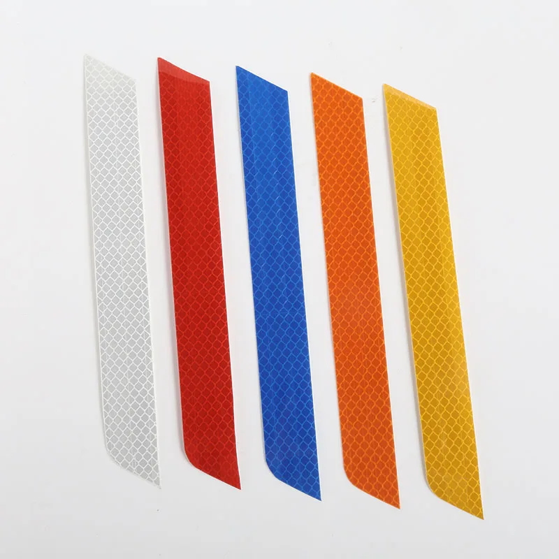 

2 Pcs 21.8X2.5CM Reflective Warning Strip Tape Car Door Bumper Safety Reflective Strips Reflector Stickers Decals Car Styling