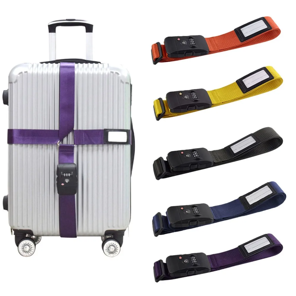 2019 High Quality Adjustable Suitcase Combination Luggage strap Travel Baggage Tie Down Belt Lock Hot Sale