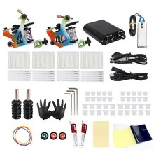 Татуировка Машина черная сила татуировки Начинающий захват набор постоянный макияж электромагнитные машинки для татуажа ремонт крем Перчатки тренировочные наборы татуировок кожи