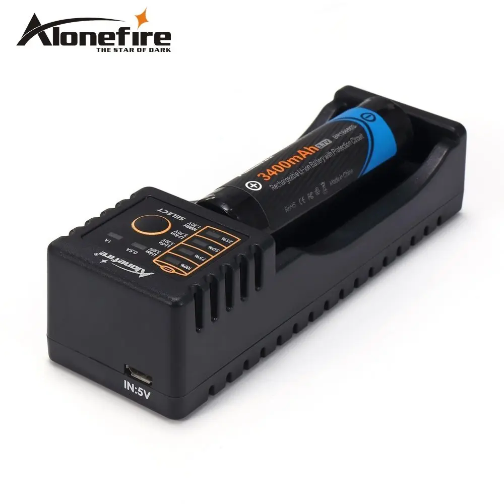 AloneFire MC100 18650 зарядное устройство для 26650 16340 CR123 1,2 в Ni-MH Ni-Cd перезаряжаемый аккумулятор(без выхода 5 В