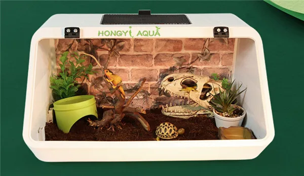 1 Piece Plastic Reptile Box Turtle Tank Feeding Pet 1 Piece Plastic Reptile Box Turtle Tank Feeding Pet Habitat House Amphibious