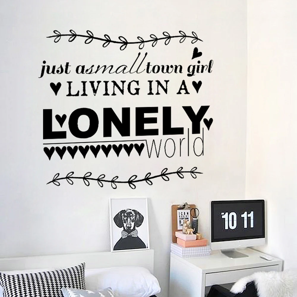 

Black Words Acrylic Mirrored Removable Wall Sticker Art Decal Room Decoration Reusable Wallpaper Wall Stickers for Kids Room