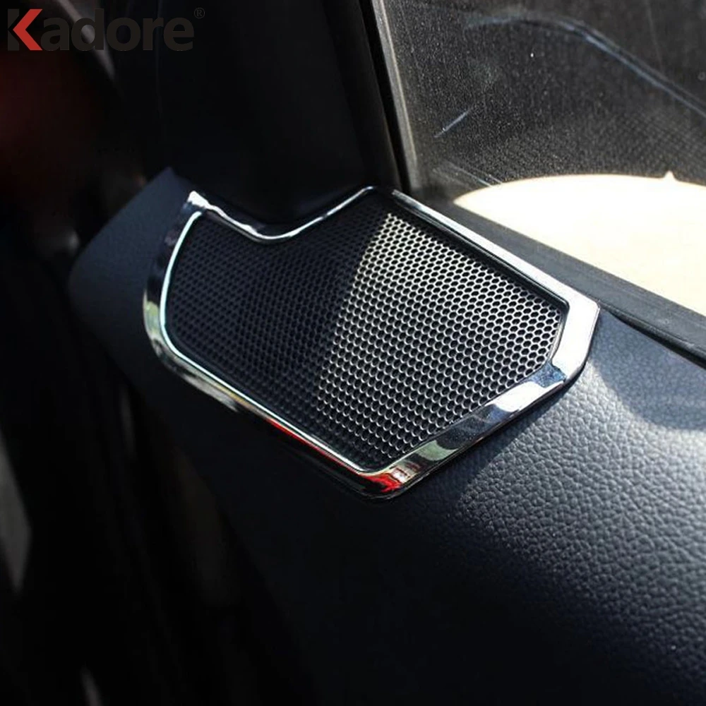 

For Kia Sportage R 2011 2012 2013 2014 abs Chrome Door Speaker Trumpet Decoration Cover Trim loudspeaker box Decoration 2pcs