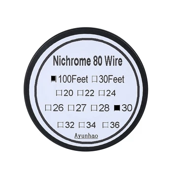 

30m/roll Heating Coil Wires 30Gauge(0.25mm) Nichrome heating wires for RDA RBA Atomizers