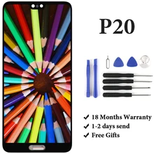 Para Huawei P20 Pantalla LCD 5,8 pulgadas negro sin píxeles muertos Pantalla táctil 2244x1080 EML-AL00 Pantalla digitalizador pieza de repuesto