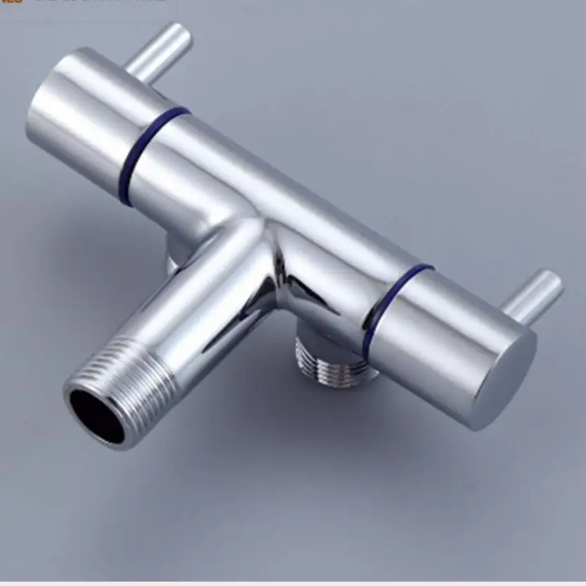 ЛАТУННЫЙ ХРОМИРОВАННЫЙ КРАН двойного назначения с двойной головкой, кран для холодной воды, кран для стиральной машины, кран для унитаза, кран для сада