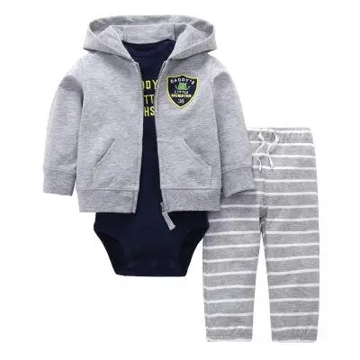 bebes/комплект одежды для маленьких мальчиков и девочек, хлопковый кардиган с капюшоном+ брюки+ боди, комплект из 3 предметов, Одежда для новорожденных - Цвет: 8