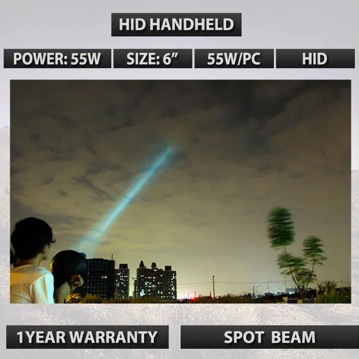 

55W HID Xenon Portable handheld Search Spotlight used for Hunting Fishing Hiking Camping Lamp 4300lm 12V hid handheld