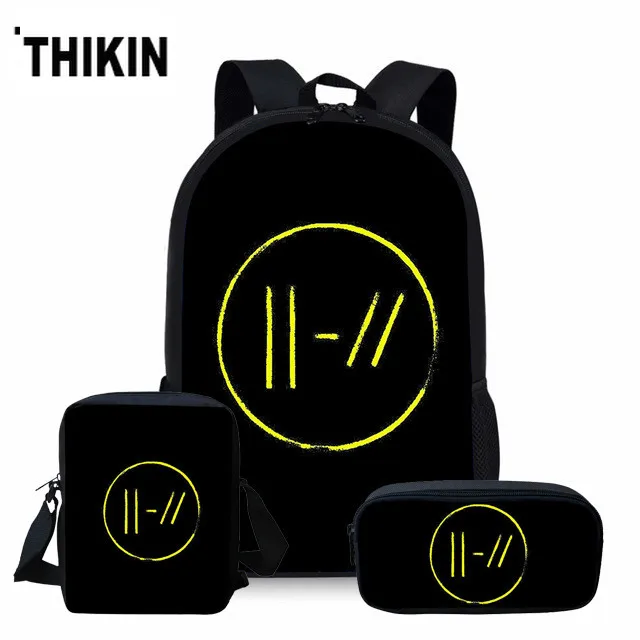 Комплект школьной сумки с принтом THIKIN Twenty One Pilots для девочек и мальчиков модный