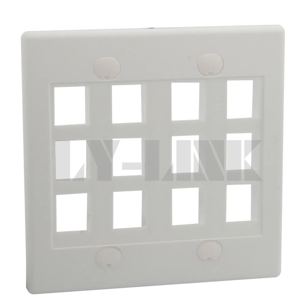 

12 ports keystone wall plate with 120 X 120mm