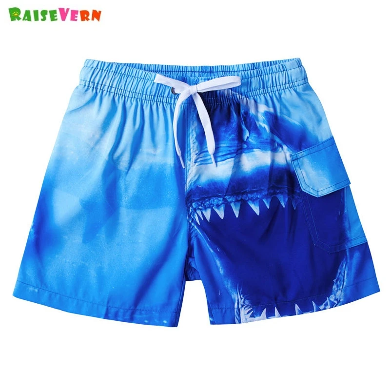 

Quality Kids Swimming Trunks Funny Shark Print Beach Shorts 4 6 8 10 Years Boys Swimming Shorts Pants Children Swimsuit Swimwear