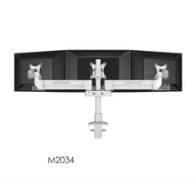 Desktop тройной монитор держатель Поддержка Алюминий полный движения тройной Monitor Arm загрузки 16kgs с 40 см стенд полюс M2034