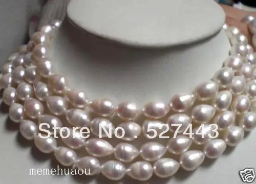 

Wholesale White 8-9MM Oval Funny Pearls Necklace 100