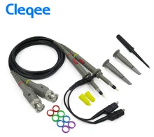 Cleqee 2 pçs p6060 osciloscópio sonda 60mhz clipes para tektronix osciloscópio hp x1/x10 DC-60MHz
