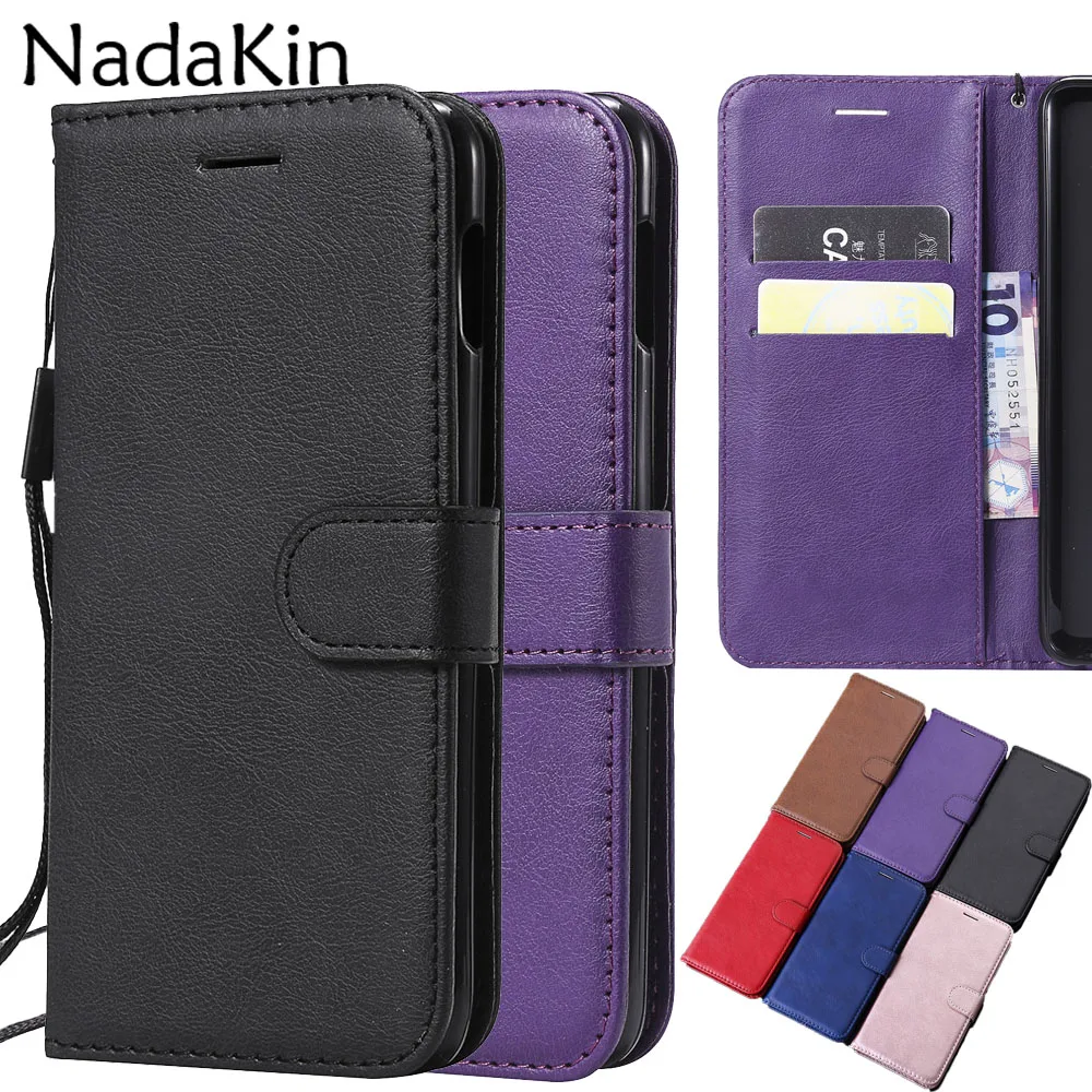 

Flip Leather Book Phone Case for Xiaomi Redmi Note 6 Pro Mi A2 Lite Pocophone F1 Wallet Cover With Strap 2 Card Money Slots