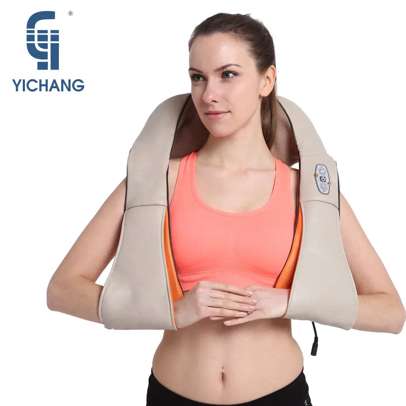 YICHANG u-образная шаль Электрический шиацу шейный массажер для тела, Вибратор массажер для разминания спины