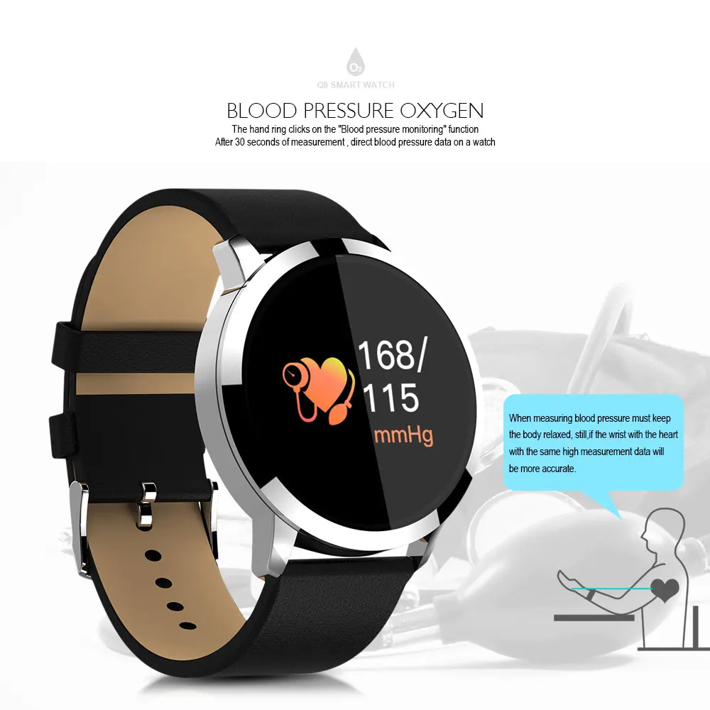 VERYFiTEK Q8 Blood Pressure Oxygen Smart Wristband IP67 Waterproof Fitness Watch Heart Rate Monitor Pedometer Smart Bracelet VERYFiTEK Q8 Blood Pressure Oxygen Smart Wristband IP67 Waterproof Fitness Watch Heart Rate Monitor Pedometer Smart Bracelet