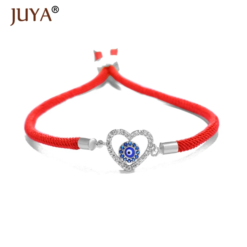 Heart Shape Turkish Blue Evil Eye Bracelets Red Black Rope Chain Adjustable bracelet femme pulseras hombre couple gift | Украшения и