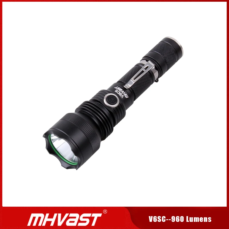 MHVAST V6CS Tactical Flashlight Cree XM-L2 HI LED 960 Lumens (without battery)
