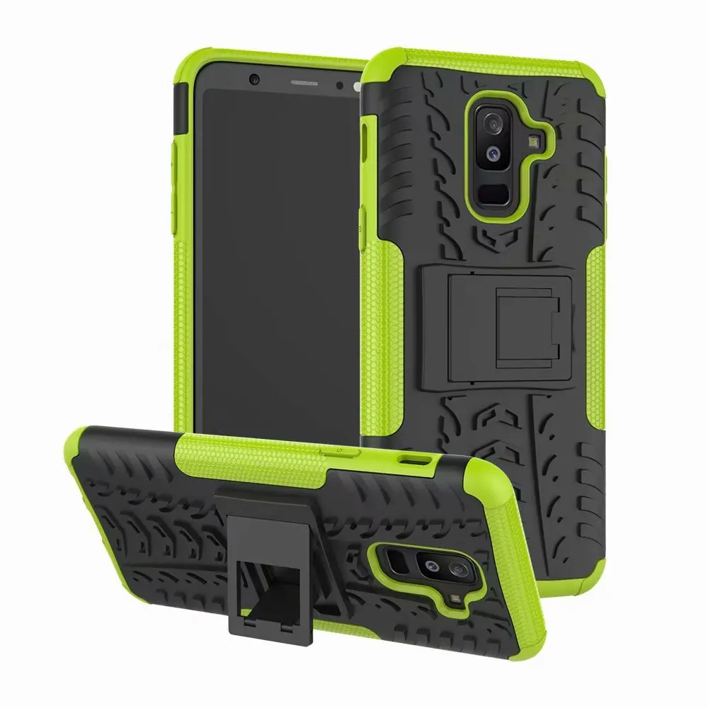 

Original Armor Back Cover Case For Samsung A6 2018 PC+TPC Shockproof Rugged Kickstand Case For Samsung A6 Plus Bracket Shell