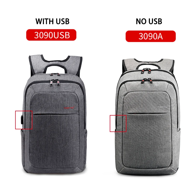 Tigernu Анти Вор USB зарядка Женщины 14.1 дюймовый ноутбук Рюкзак Женский Школьный