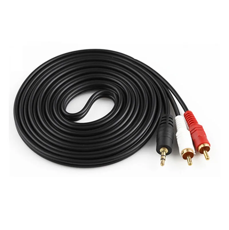Разветвитель 3 5 мм Jack на 2RCA аудиокабель AUX RCA для ноутбука MP3 DVD ТВ 1 м 10 м|Кабели VGA| |