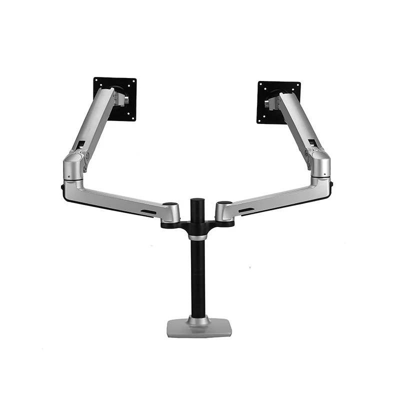 

mechanical spring 1-10kg dual arm column clamp grommet base 100x100 75x75 notebook table mount 15"-32" monitor desktop stand