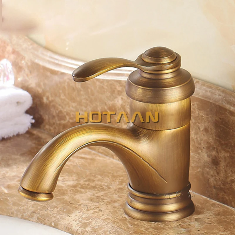 6" Antique Brass Basin Faucet Crane Sink Water Mixer Tap