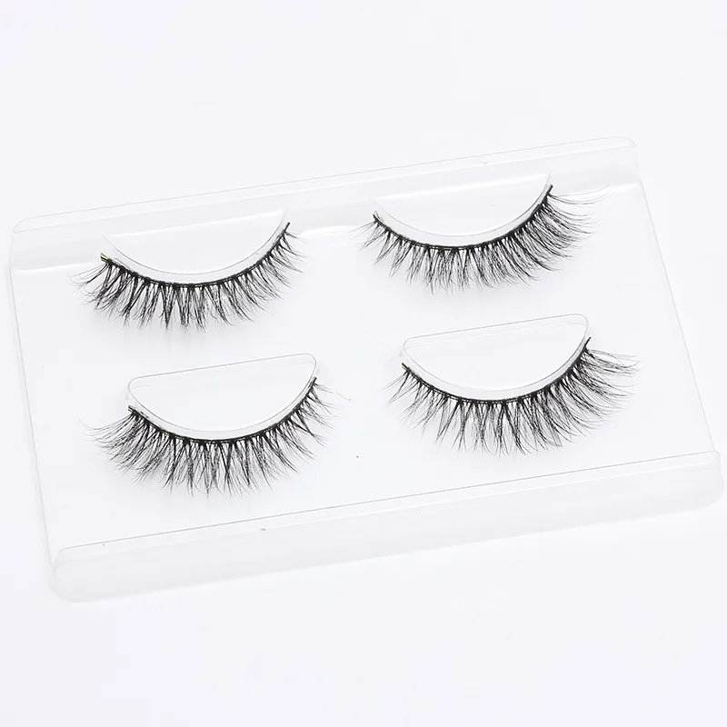 DOCOCER 2 пары natural накладные ресницы eyelashes длинные Макияж 3d Искусственные ресницы для красоты 759 - Длина: 763