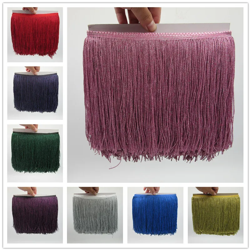 YY tesco 100 Meters Polyester Lace Tassel Fringe Lace Trim Ribbon Sew