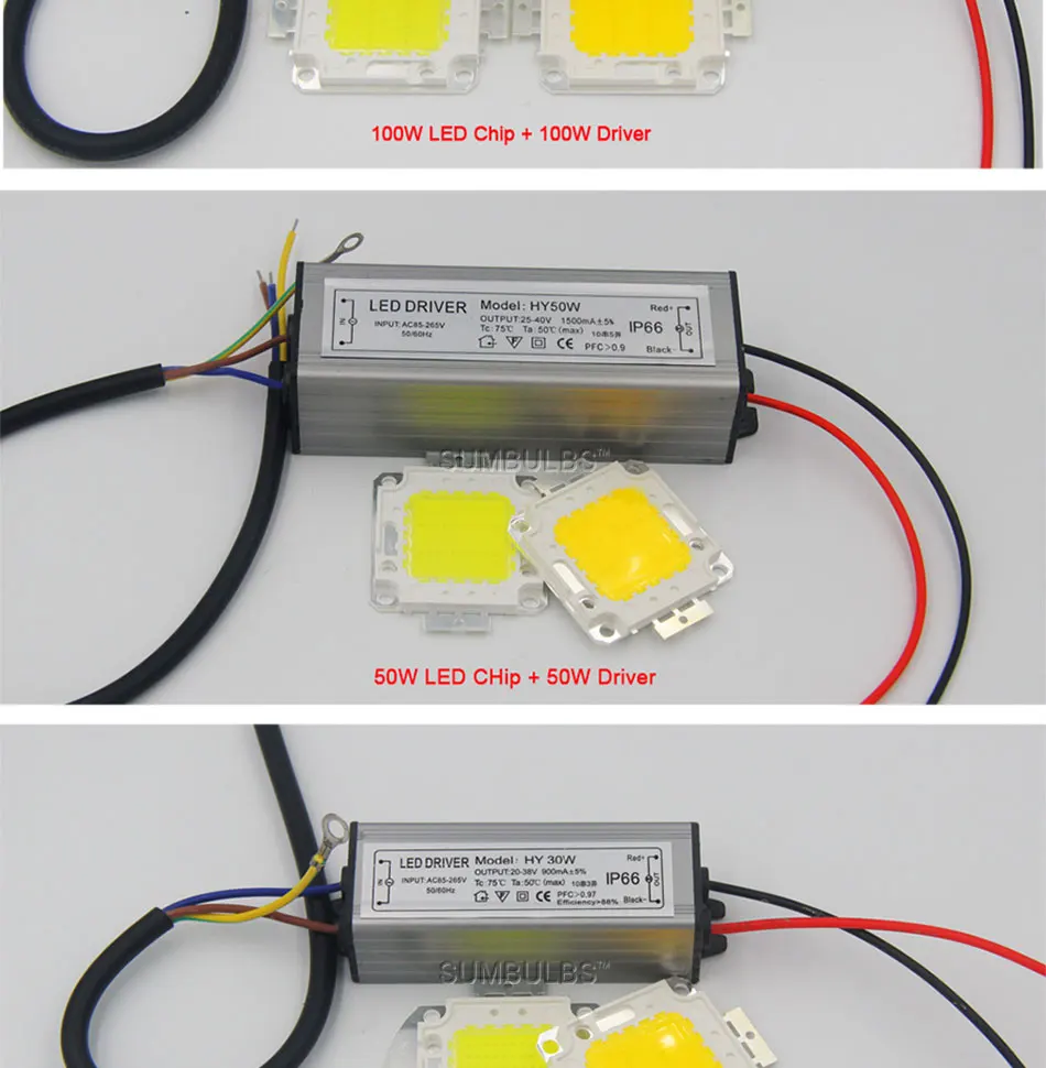 ac 110V 220V 100W 50w 30w 20w led chip light lamp led driver (10)
