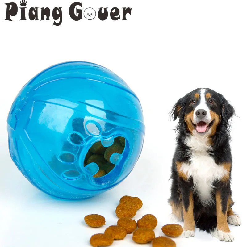 Pet Supplies Plastic Blue Ball Dogs Toy Eating Slower Leakage Food