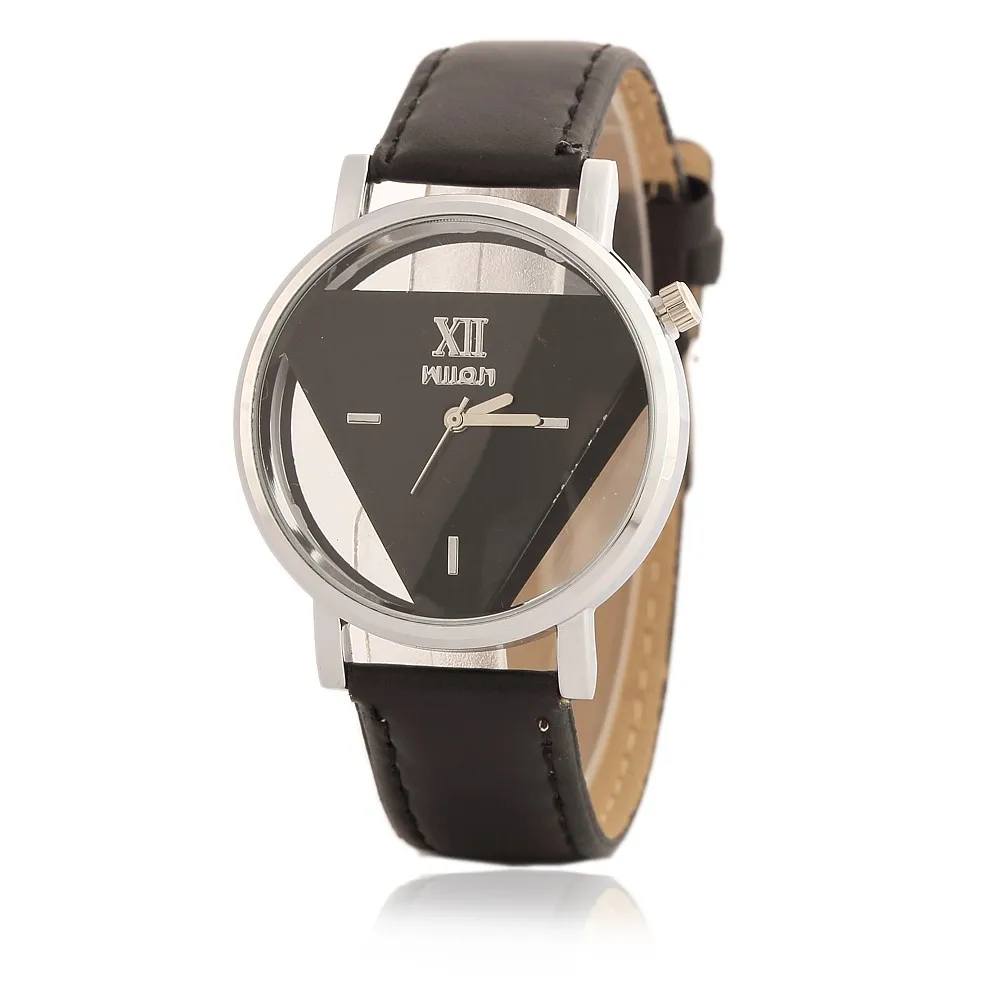 

Korean fashion simple Harajuku triangle watch personality fashion double-sided hollow student couple table
