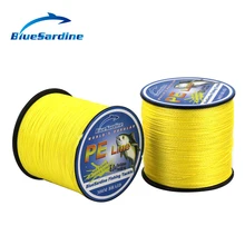 BlueSardine 300 м Multifilament ЧП Плетеный Рыбалка линии желтый супер сильный оплетка проводов 12lb-90lb